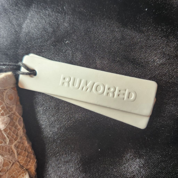 Rumored Lover Boy Cream Sparkle Lace Mini Dress - Picture 8 of 14